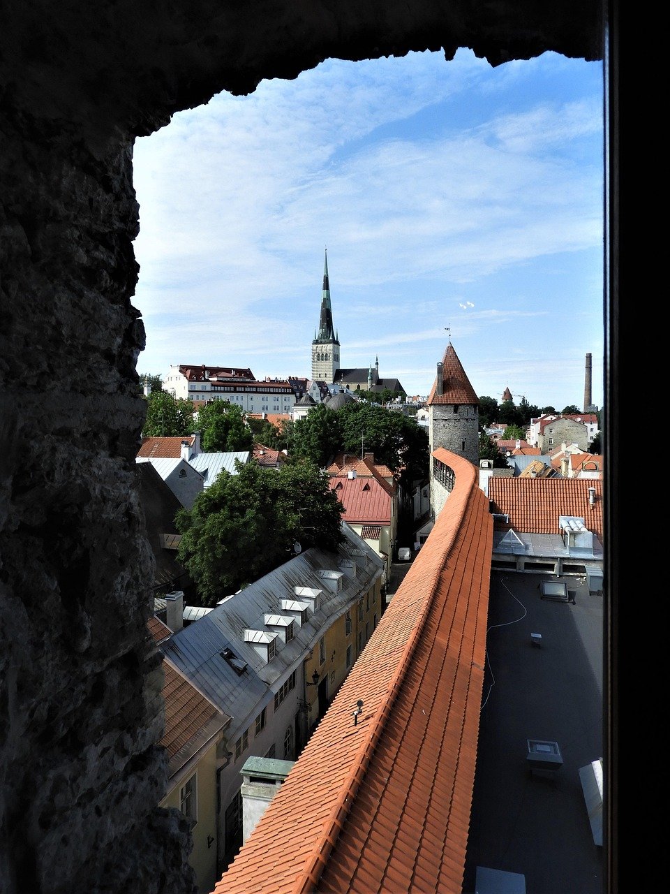 tallinn, ortaçağ surları, eski, estonya, seyahat, şehir, yapı, mimari, silüet, binalar, kule, avrupa, kentsel