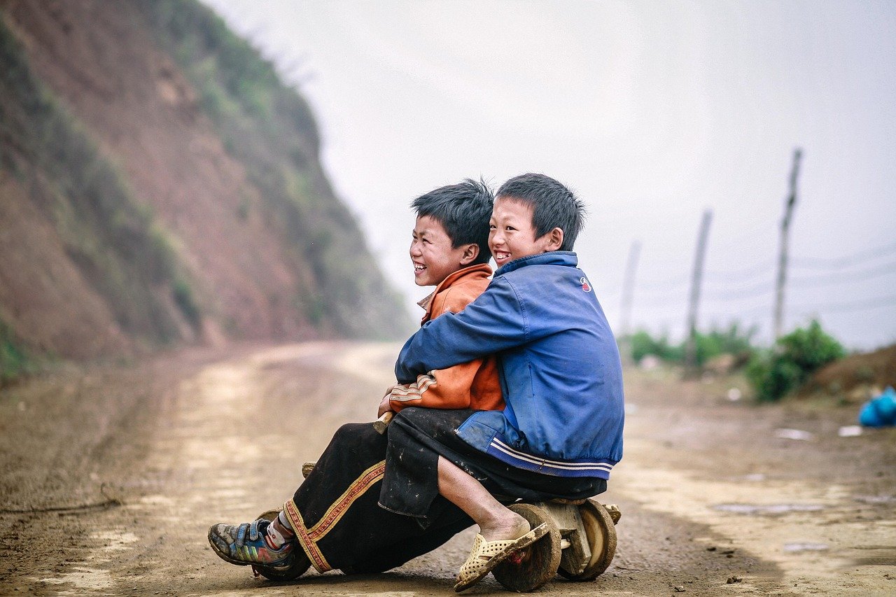 Kinder Moc Chau, Leben in Moc Chau, ich winkte Son La, Moc Chau, Ta Xua, Nord-Yen