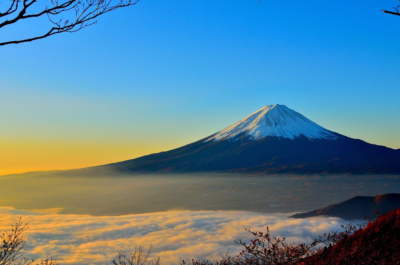 mountain, volcano, peak, summit, countryside, sea of clouds, scenery, nature, scenic, idyllic, mount fuji, japan