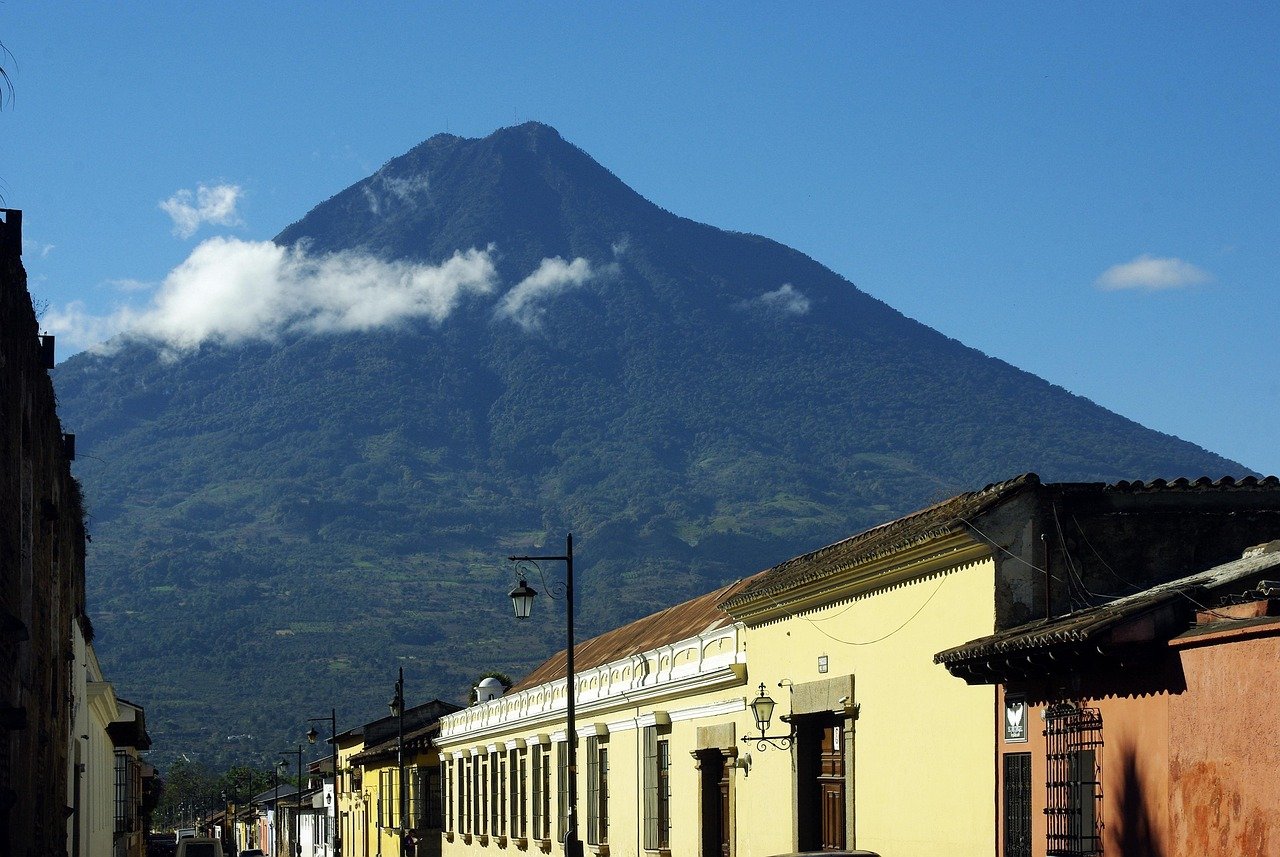 guatemala, antiguas, vulcano, strada, coloniale, facciate, paesaggio, vecchio, guatemala, guatemala, guatemala, guatemala, guatemala, antiguas, antiguas, antiguas