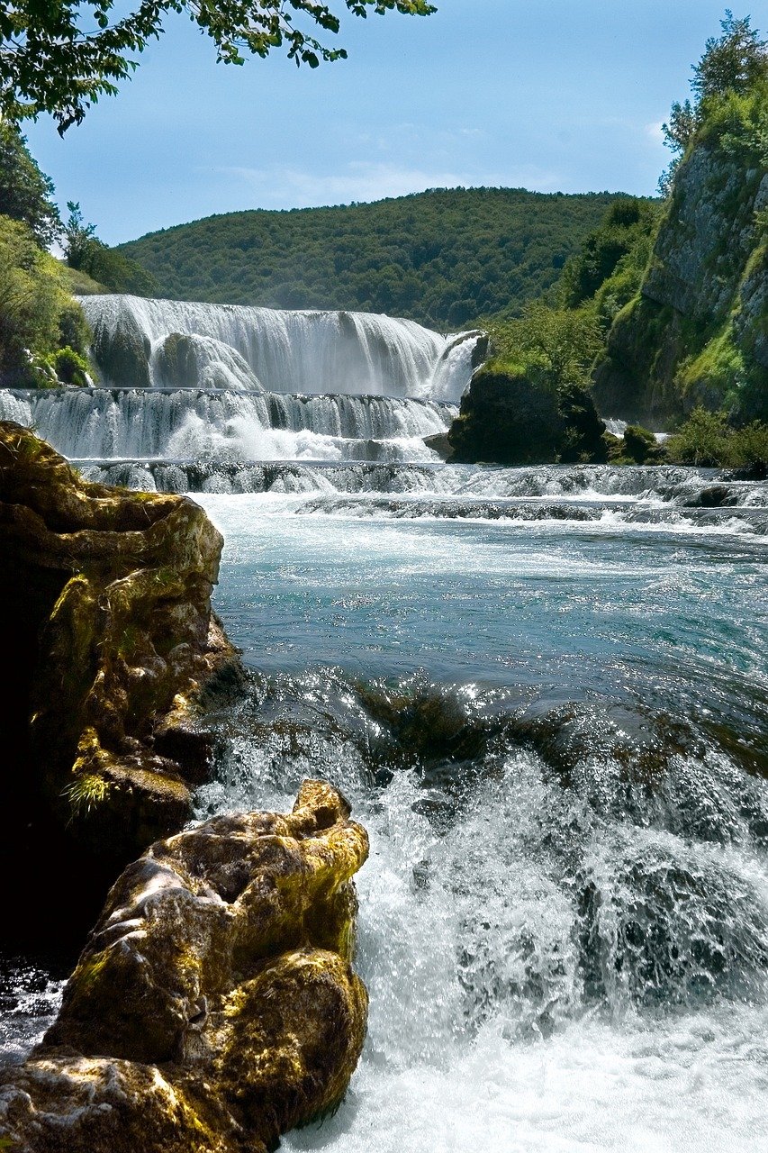 río Una, cascada, naturaleza, Bosnia