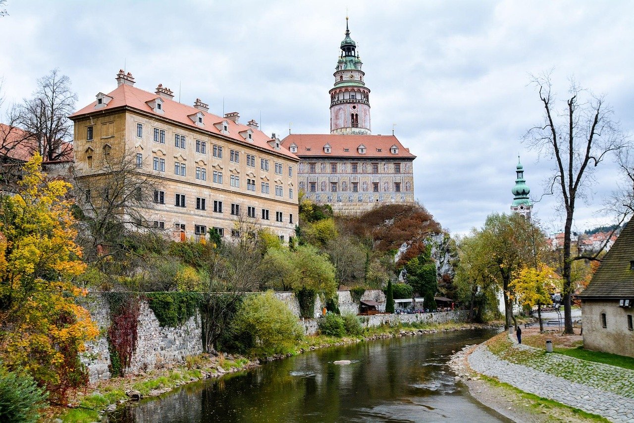 Tschechische Republik, Český Krumlov, Krumlov, Cesky Krumlov, Stadt, alte Häuser, Dächer, Gebäude, Cesky Schloss, Altstadt, Moldau, Fluss, historisches Zentrum, Schloss, Cesky, Tschechische Republik, Český Krumlov, Český Krumlov, Krumlov, Cesky Krumlov, Cesky Krumlov, Cesky Kr