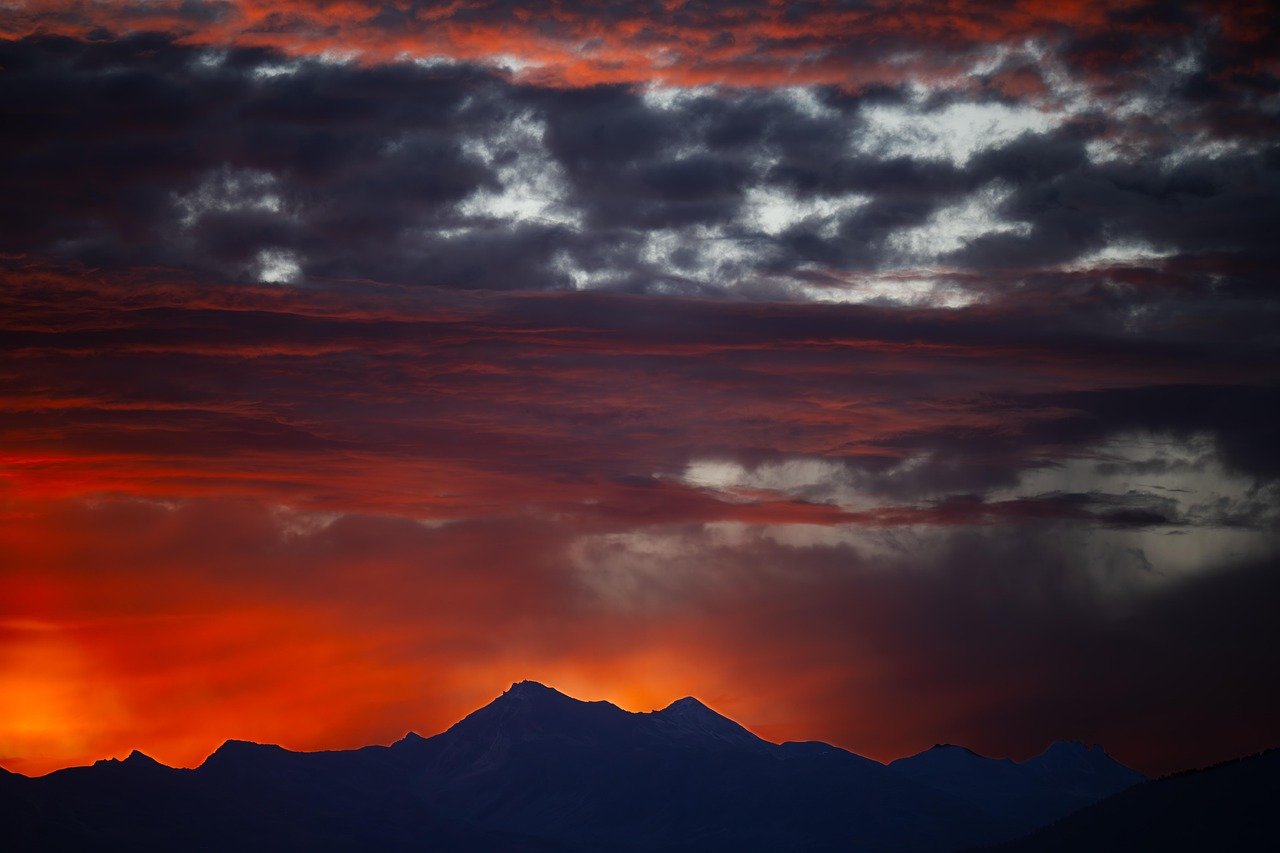 dağ, alpler, doğa, gün doğumu, manzara, rothorn, bella tola, wallis, isviçre