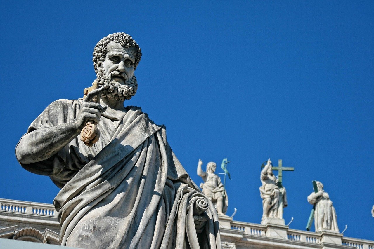 saint pierre, heykel, heykel, sanat, sanat eseri, sanat yerleştirmesi, taş heykel, italya, roma, vatikan, heykel, italya, italya, roma, roma, roma, roma, roma, vatikan