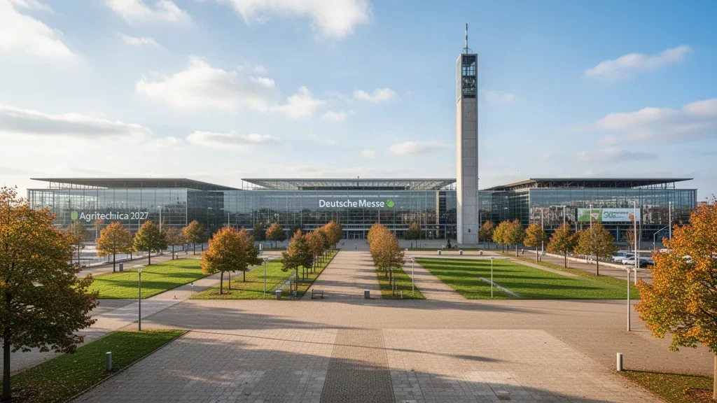 Vista exterior del recinto ferial Deutsche Messe en Hannover, Baja Sajonia, sede de Agritechnica 2027