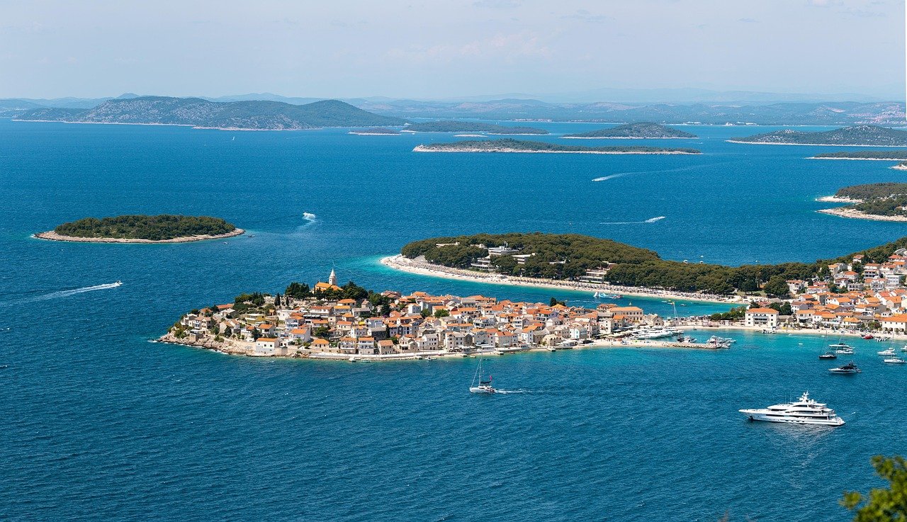 croatie, ville, mer, ville portuaire, port, nature, île, océan