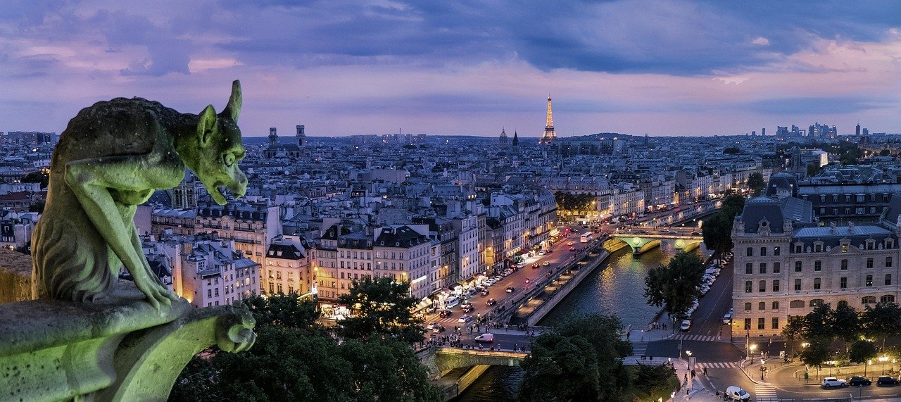 París, gárgola, Francia, arquitectura, edificios, capital, gótico, ciudad, luces de la ciudad, paisaje urbano, Europa, histórico, histórica, punto de referencia, río, Sena, tarde, noche, París, París, París, París, París, Francia, Francia