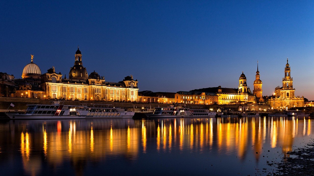 şehir, elbe nehri, gece, dresden, mimari, şehir manzarası, silüet, almanya, peyzaj, dresden, dresden, dresden, dresden, dresden