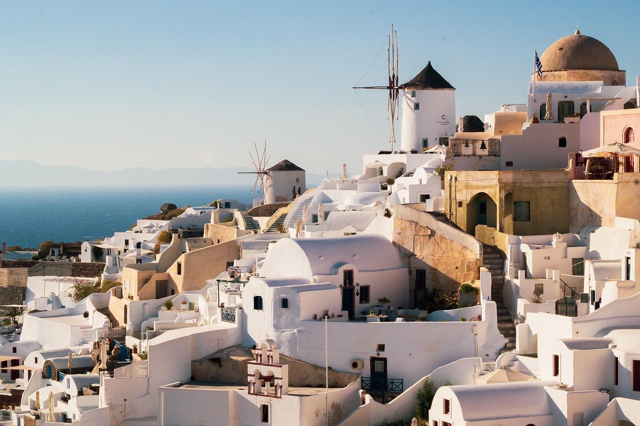 santorini, griechenland, gebäude, natur, häuser, stadt, dorf, architektur, griechische architektur, oia, meer, mittelmeer, kykladen, stadt, europa, tourismus, ägäis, reiseziel, caldera, griechisch