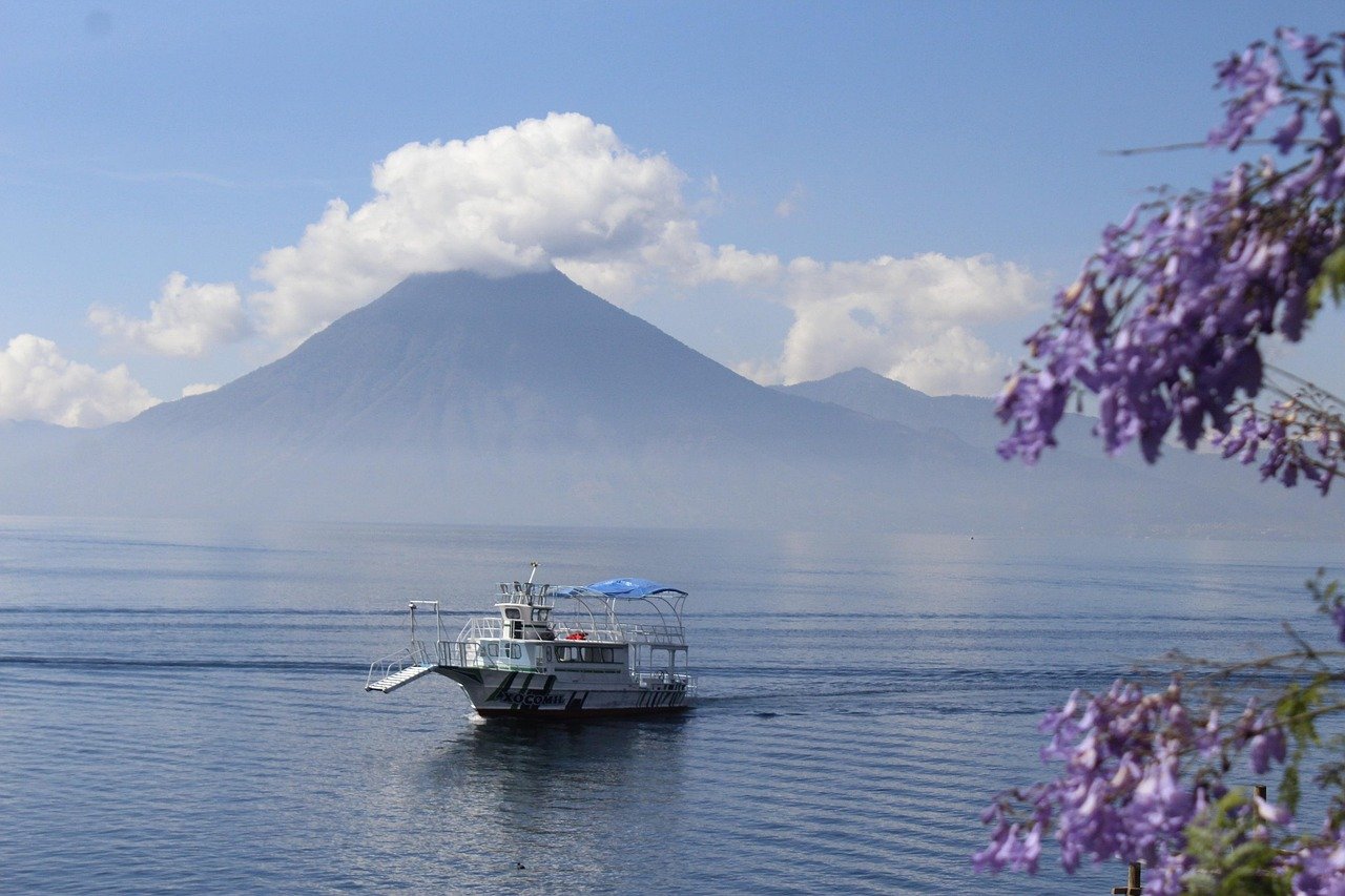 atitlan, lac, guatemala, seulement le, nature, volcan