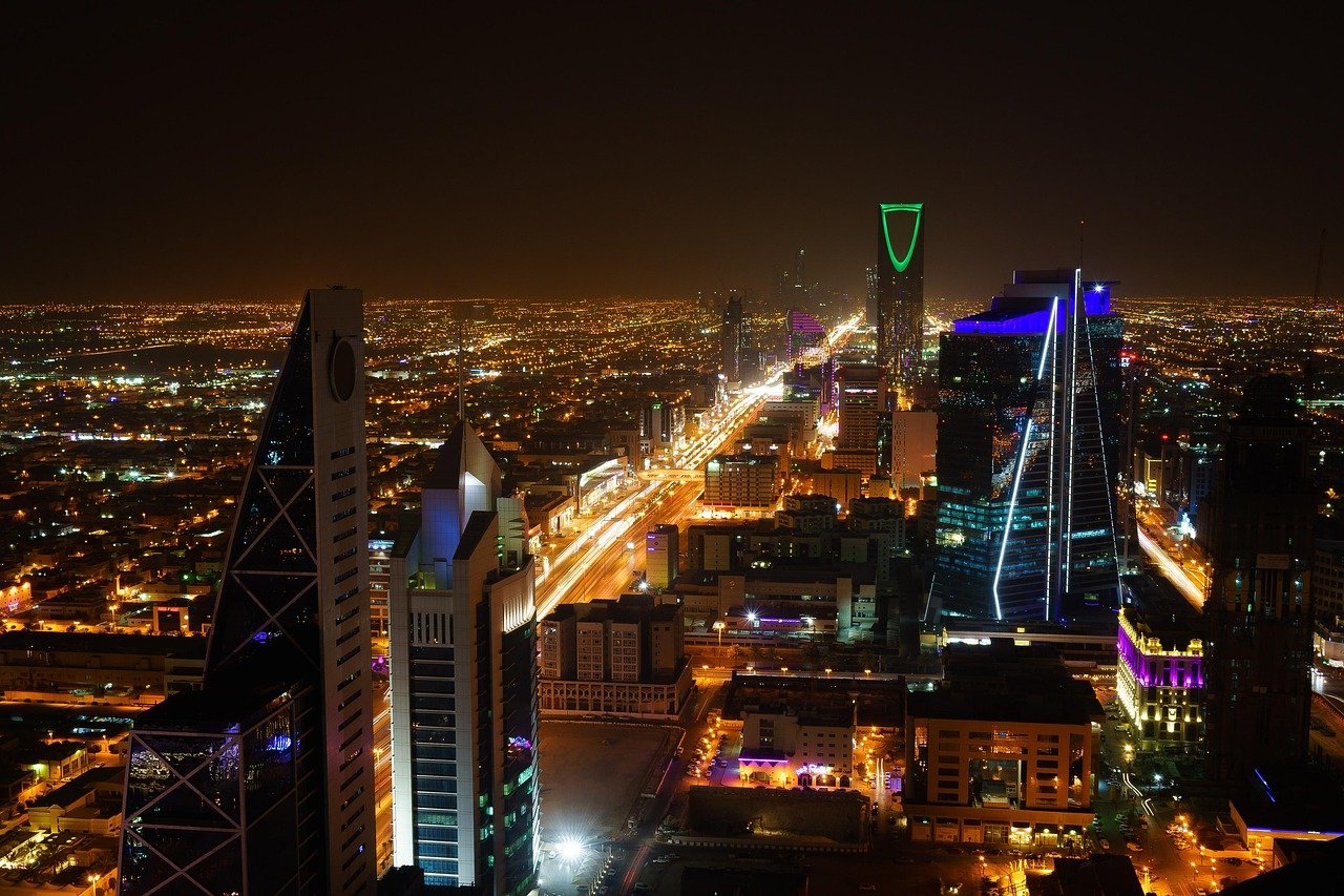 Riad, Saudi-Arabien, Stadt, Nacht, Lichter, Riad, Riad, Riad, Riad, Riad