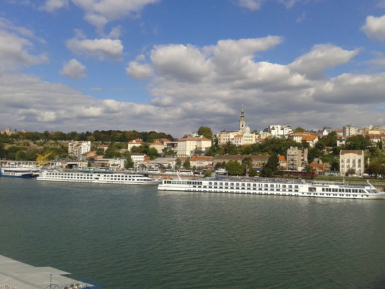 belgrade, serbia, town, clouds, architecture, boats, nature, holidays boats, park, city, historical