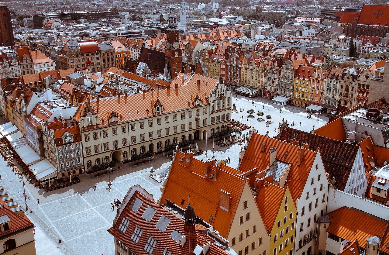 vieille ville, le marché, wroclaw, architecture, ville, maisons de ville, rue, bâtiments, façades, pologne, toits, bâtiment, centre, tourisme, panorama, vue, pologne, pologne, pologne, pologne, pologne