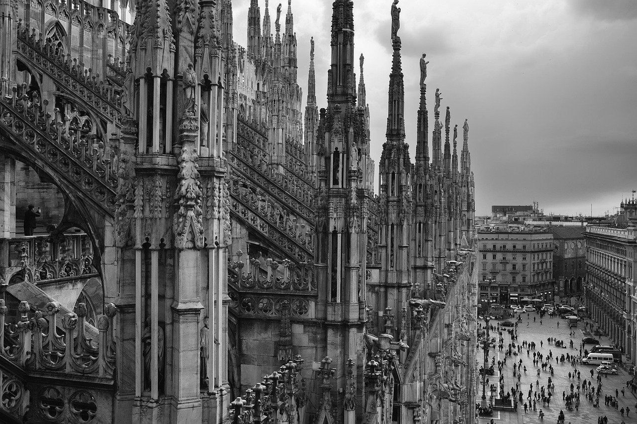 duomo di milano, minareto, duomo, milano, architettura, antico, magnifico, intaglio, statua, edificio, struttura, città, cattedrale di milano, milano, milano, milano, milano, milano, antico, statua