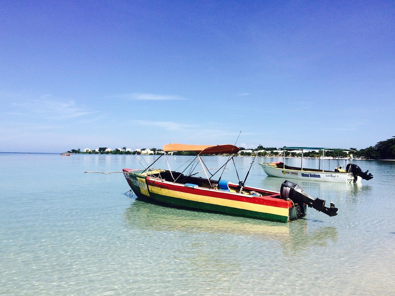 Giamaica, Negril, natura, spiaggia, barca