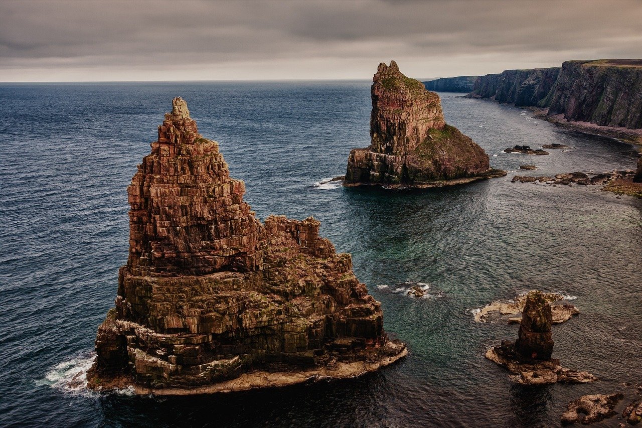 Meer, Klippe, Reiseziel, Felsformation, Ozean, Wasser, Landschaft, malerisch, Natur, Duncansby Head, Stacks of Duncansby, Schottland, Klippe, Klippe, Klippe, Klippe, Schottland, Schottland, Schottland, Schottland, Schottland