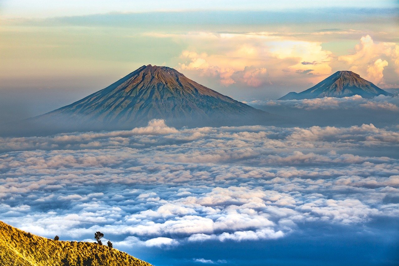 volcán, natural, nube, paisaje, turismo, monte sindro, monte sumbing, isla de java, indonesia, volcán, volcán, nube, indonesia, indonesia, indonesia, indonesia, indonesia