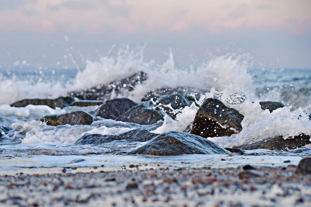 agua, olas, naturaleza, mar, playa, mar Báltico, Timmendorf, bahía de Lübeck