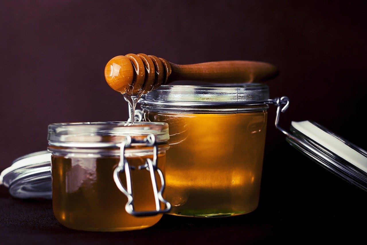 miel, pot, cuillère à miel, baguette à miel, cuillère à miel, récipient, pot en verre, récipient en verre, sucré, savoureux, aliment, délicieux, sain, naturel, biologique, nutrition, miel, miel, miel, miel, miel