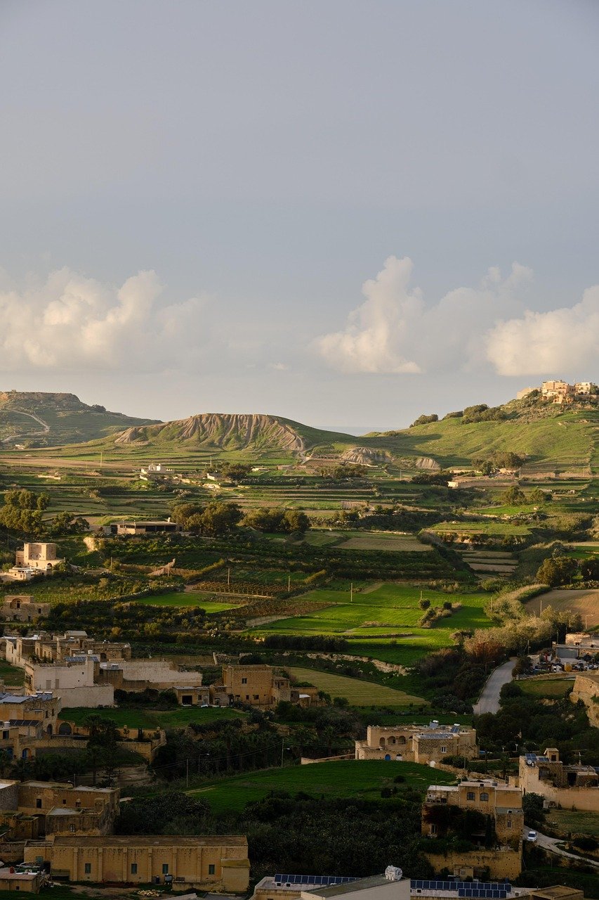 bâtiments, Malte, Żebbuġ, Gozo, maltais, paysage urbain, voyage, paysage