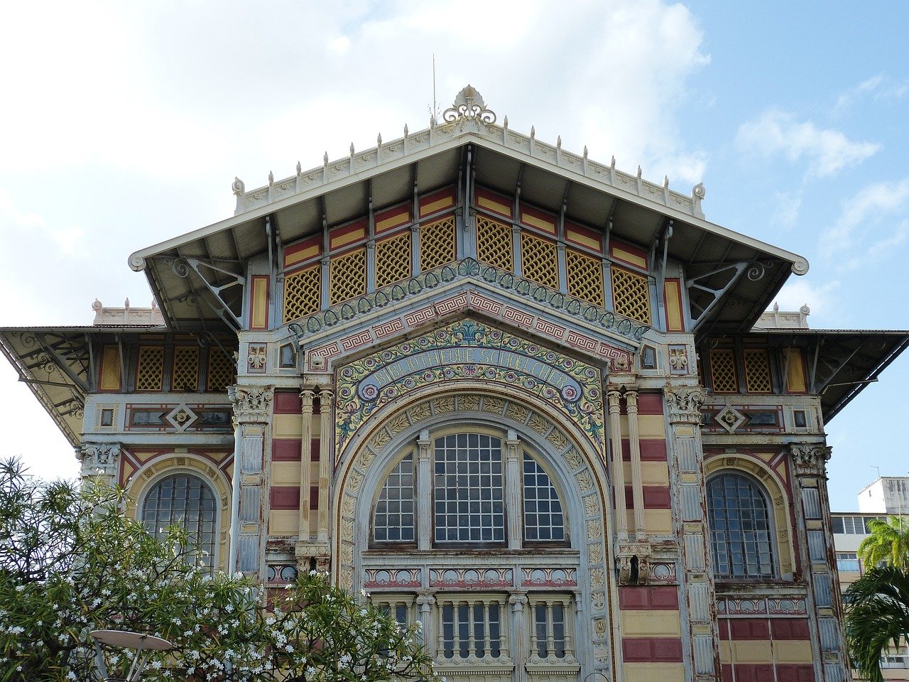 martinique, caribbean, island, france, overseas, fort-de-france, cruise, historical, library, facade, martinique, martinique, martinique, martinique, martinique, fort-de-france