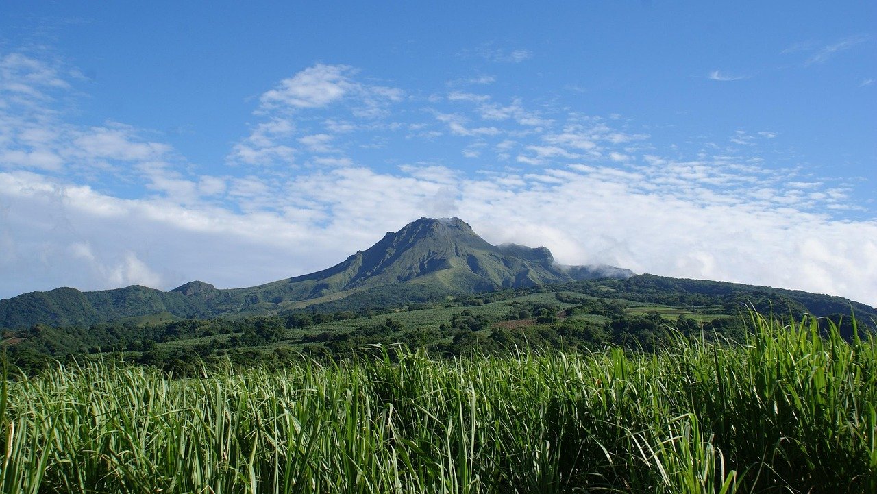 naturaleza, cielo, cielo azul, nubes, paisaje, montaña, montaña Pelée, Saint-Pierre, Martinica, Martinica, Martinica, Martinica, Martinica, Martinica