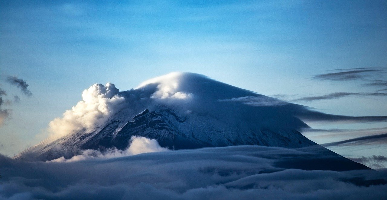 cima, naturaleza, cumbre, montaña, volcán, nubes, México, Popocatépetl, paisaje