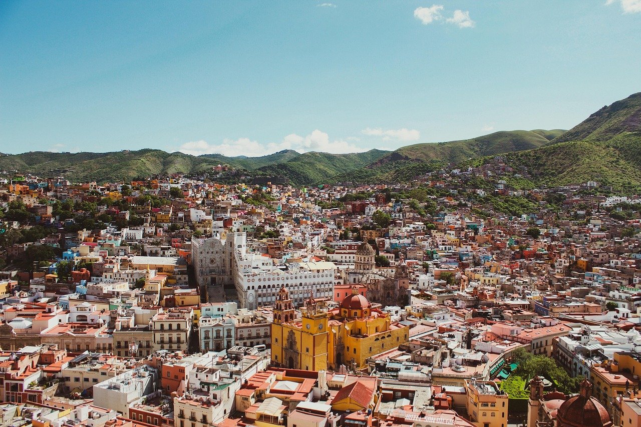 guanajuato, city, buildings, mountains, panorama, historical, historic, houses, tourism, travel destination, nature, view, urban, mexico