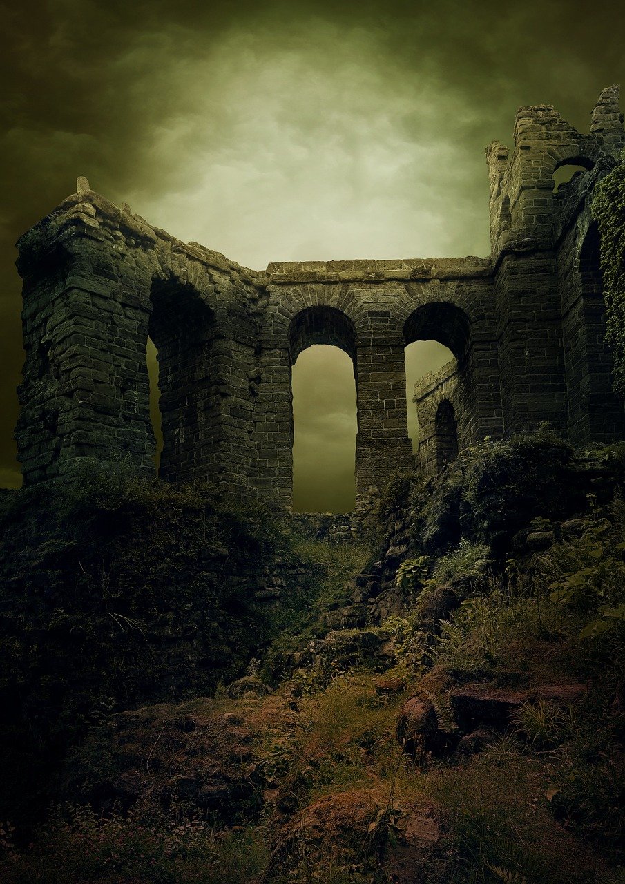 ruinas, castillo, edad media, fondo de pantalla bonito, dramático, oscuro, misterioso, fondo, fondo de pantalla para iphone