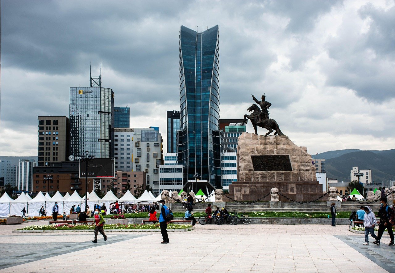 Denkmal, Platz, Innenstadt von Ulaanbaatar, städtisch, Mongolei, Mongolei, Mongolei, Mongolei, Mongolei, Mongolei