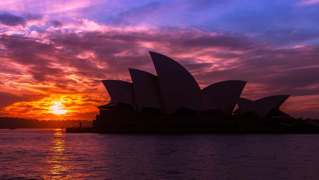 casa de la ópera, australia, arquitectura, edificio, naturaleza, sídney, atardecer, punto de referencia, atracción turística, viaje, anochecer