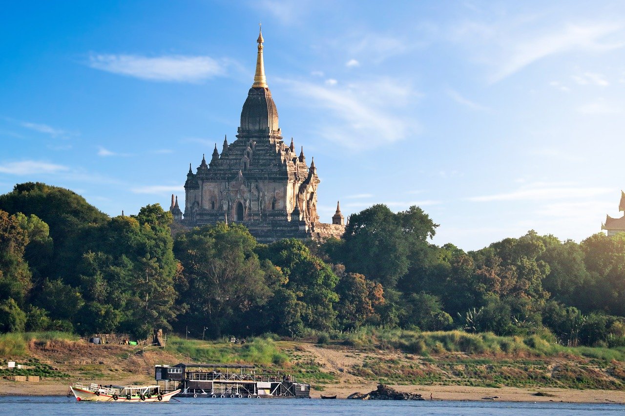 buddhistischer Tempel Gawdawpalin, Bagan, Ufer des Irrawaddy, Birma, Tempel, Pagode, Architektur, Irrawaddy, Buddhismus, Antike, Landschaft, Myanmar, Reisen, Asien, Bagan, Bagan, Bagan, Bagan, Bagan, Irrawaddy, Irrawaddy, Irrawaddy