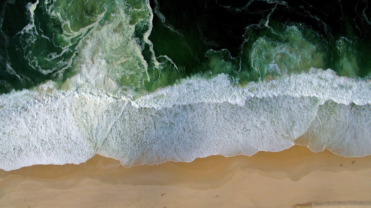 beach, sea, aerial view, waves, bird's eye view, ocean waves, spume, sand, sandy beach, shore, seashore, coast, coastline, nature, ocean, water, top view, aerial photography, beach, sea, aerial view, aerial view, aerial view, aerial view, aerial view, bir