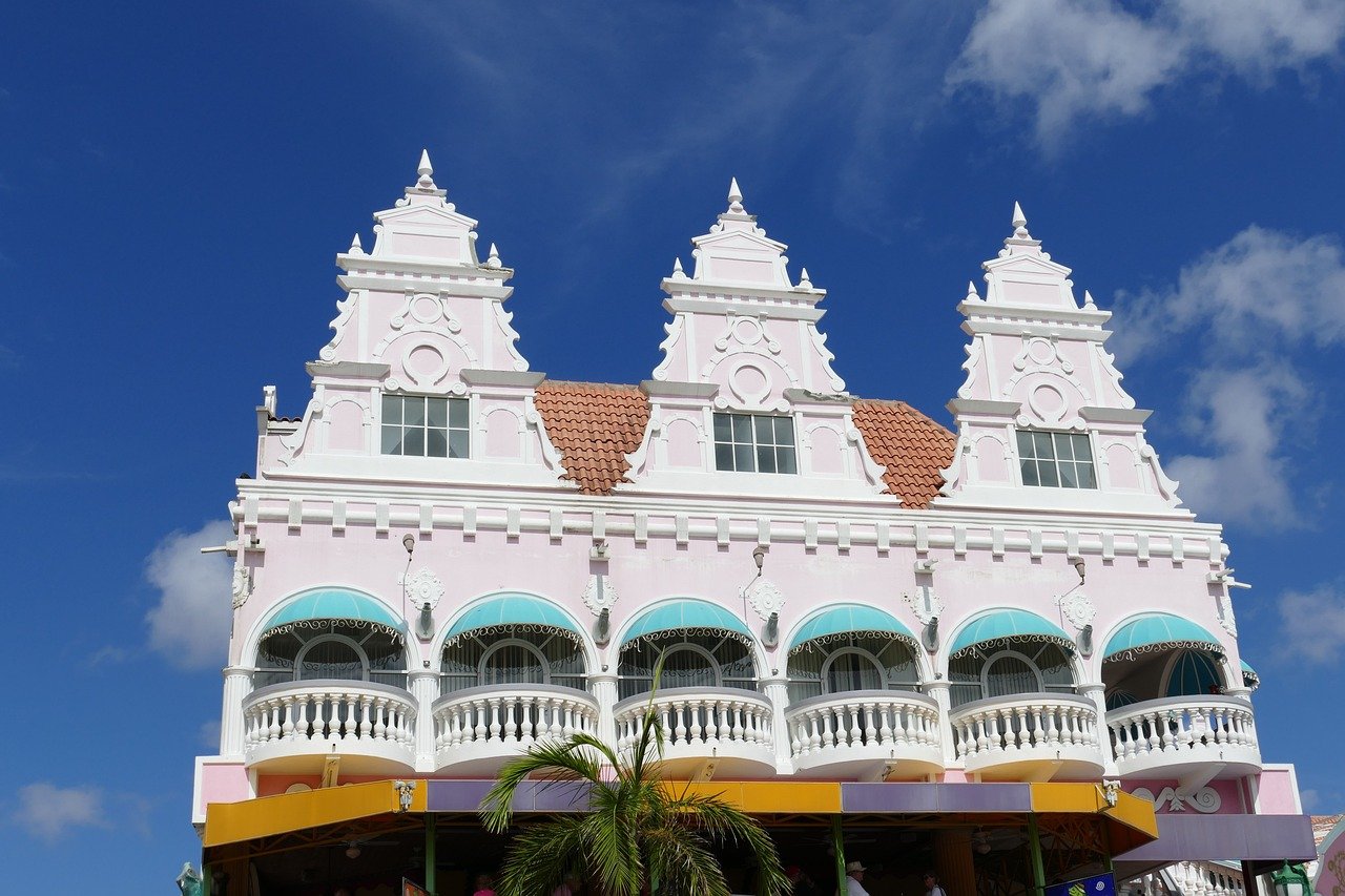 aruba, oranjestad, karayipler, antiller, hollanda, hollanda, turizm, kruvaziyer, şehir, tarihi, cephe, bina, alınlık, balkon, aruba, aruba, aruba, aruba, aruba, oranjestad