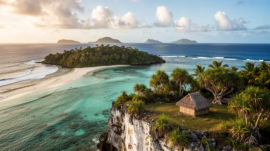 Laguna turchese e scogliere calcaree di Lifou nella Provincia delle Isole della Lealtà della Nuova Caledonia