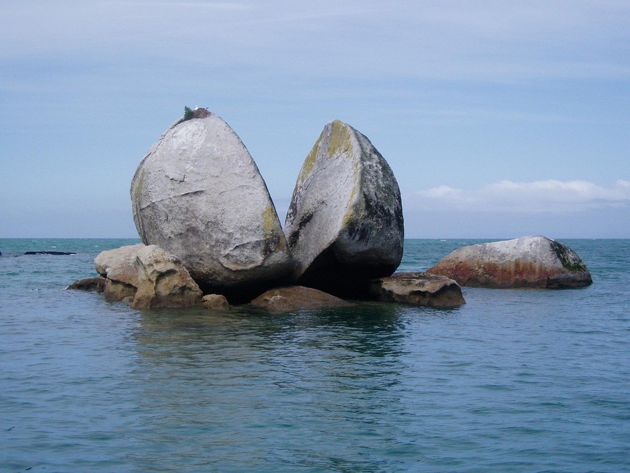 Neuseeland, Abel-Tasman-Nationalpark, geteilter Apfel, Neuseeland, Neuseeland, Neuseeland, Neuseeland, Neuseeland