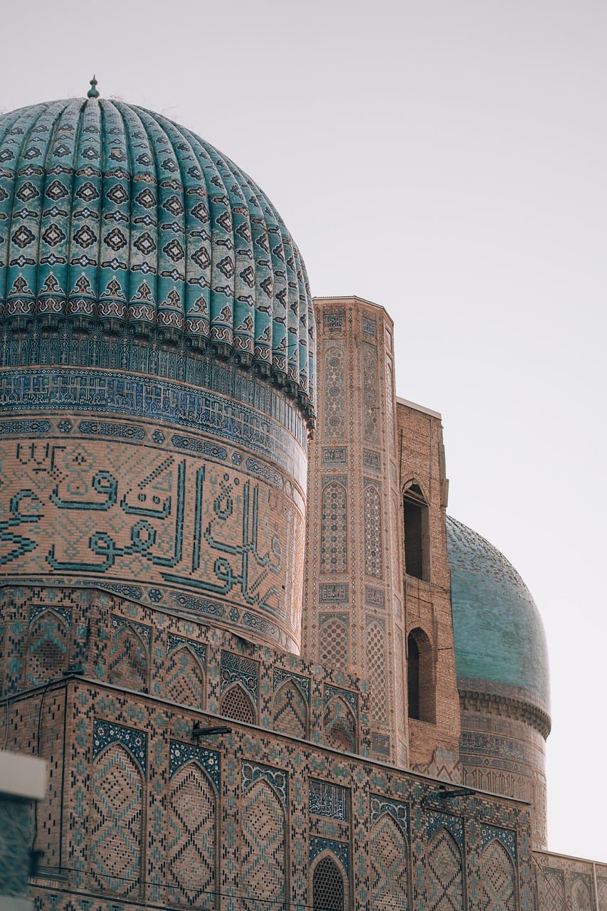 samarkand, architektur, registan, ulugbek, zentralasien, persisch, gebäude, stadt, natur, straße, landschaft, sonnenuntergang
