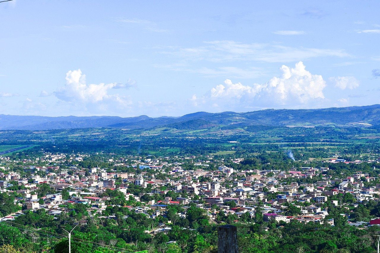 tarapoto, peru, şehir, doğa, san martin, kasaba, havadan görünüm, manzara