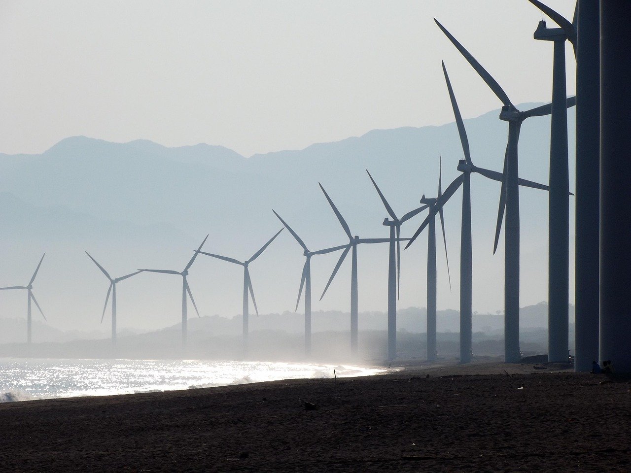 beach, nature, wind farm, bangui, ilocos norte, alternative electricity, alternative energy, philippines, green energy, renewable energy