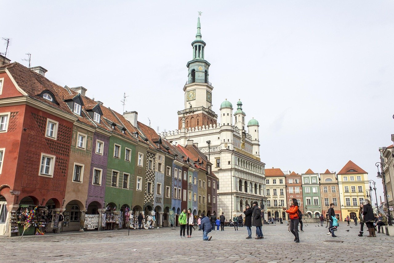 Poznań, Altstadtmarkt, alt, Stadt, historisch, Farben, Gebäude, Polen, Rathaus, Poznań, Poznań, Poznań, Poznań, Poznań