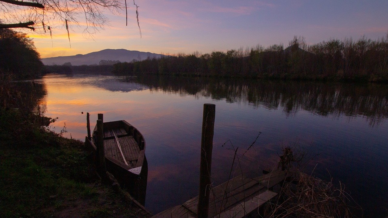 coucher de soleil, ponte de lima, portugal, viana do castelo, soleil, chéri, rivière, lime, paisible, détente, paysage, eau, relaxation, paix, 10mm, nature, tourisme, magie, hiver, froid, bleu, nettoyage, bateau, poème, poésie