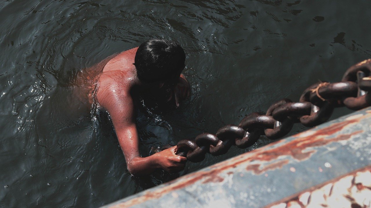 uomo, catene, oceano, dhaka, bangladesh, natura, fiume, giovane, barca, mare, paesaggio