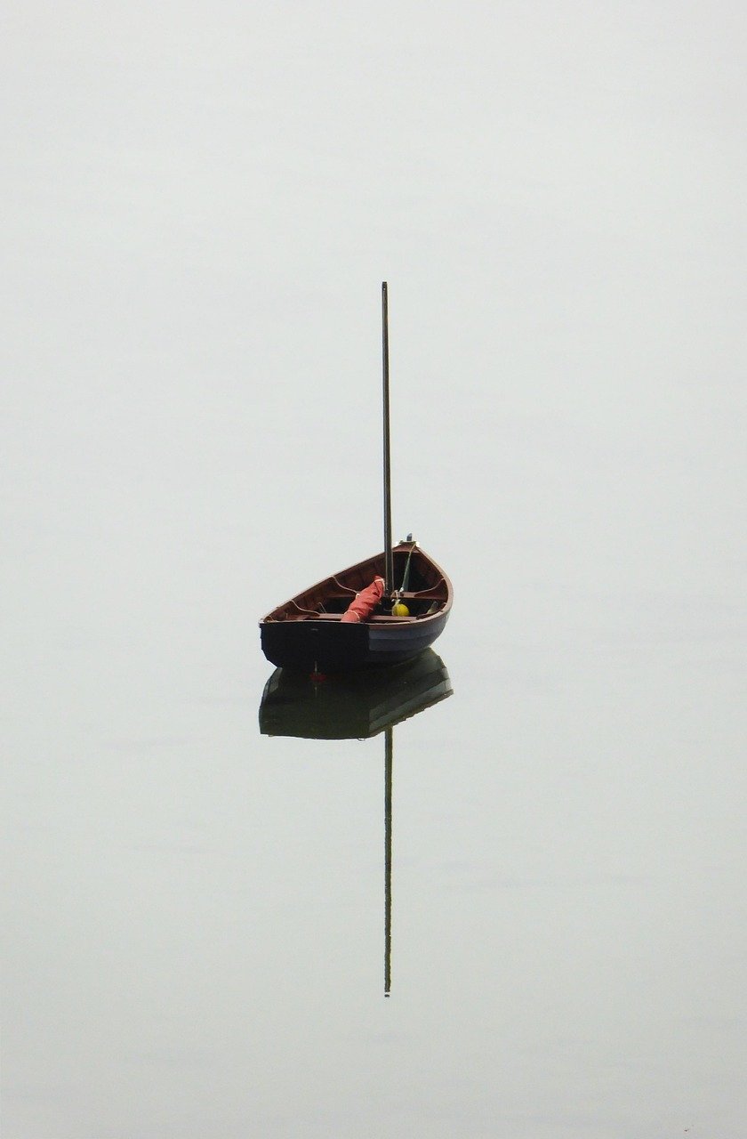 barca, lago, riflesso, acqua, calmo, tranquillo, sereno, albero, vacanza, natura, scozia, ormeggio, porto, specchio, navigazione