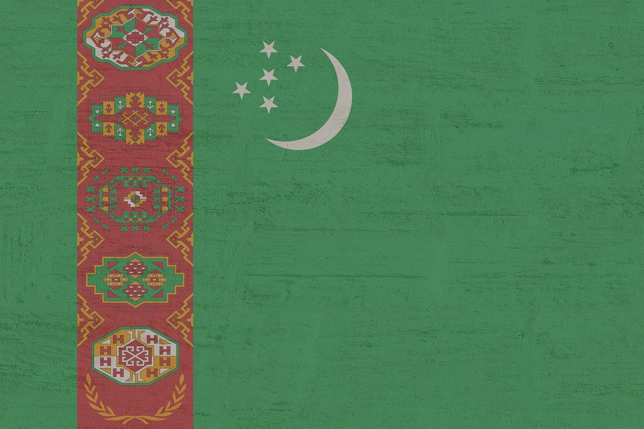 turkmenistán, bandera, pancarta