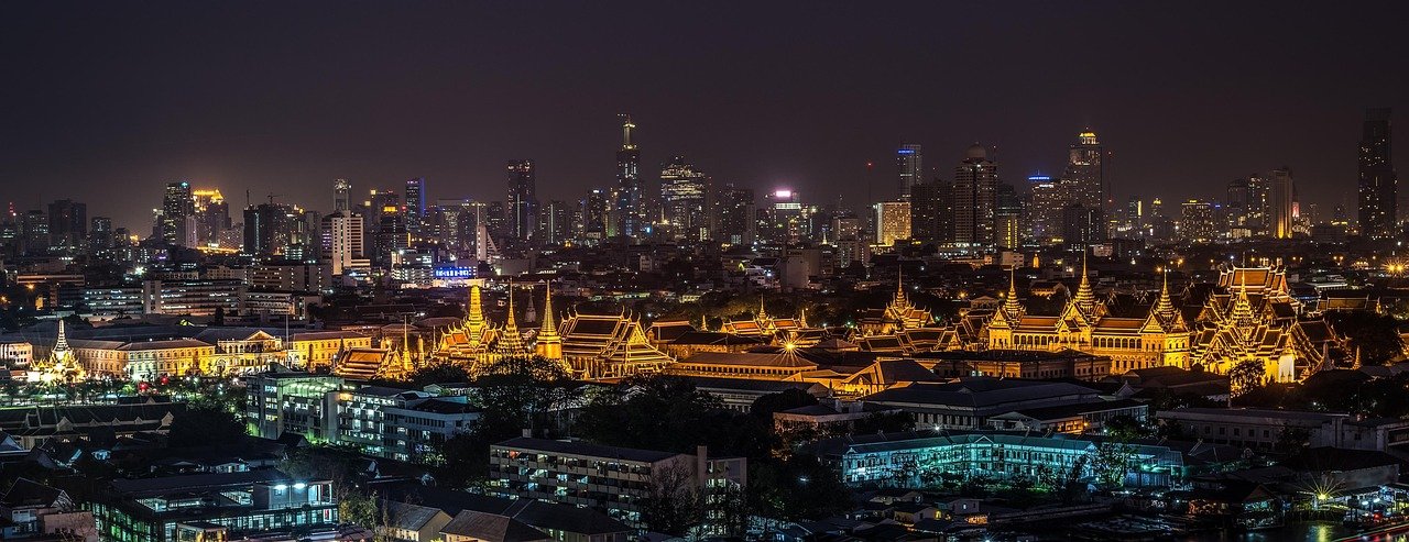 grand palace, bangkok, tempio, notte, wat phra kaew, thailandia, antico, architettura, asia, buddhismo, capitale, città, panorama urbano, storia, palazzo, pagoda, luci della città, bangkok, bangkok, bangkok, thailandia, thailandia, thailandia, thailandia, thailandia, città, città