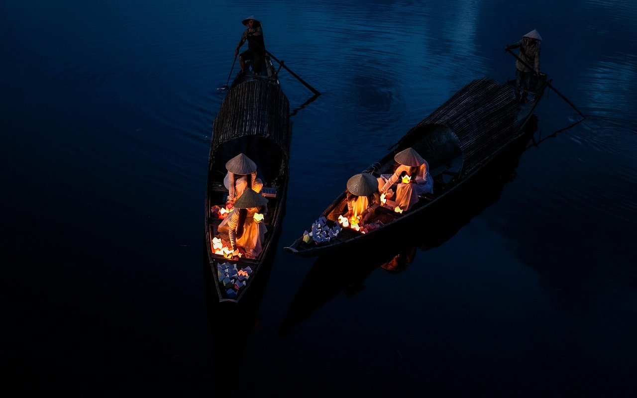 tekne, nehir, vietnam, hue, açık hava, gezinti, gelenek, kültür