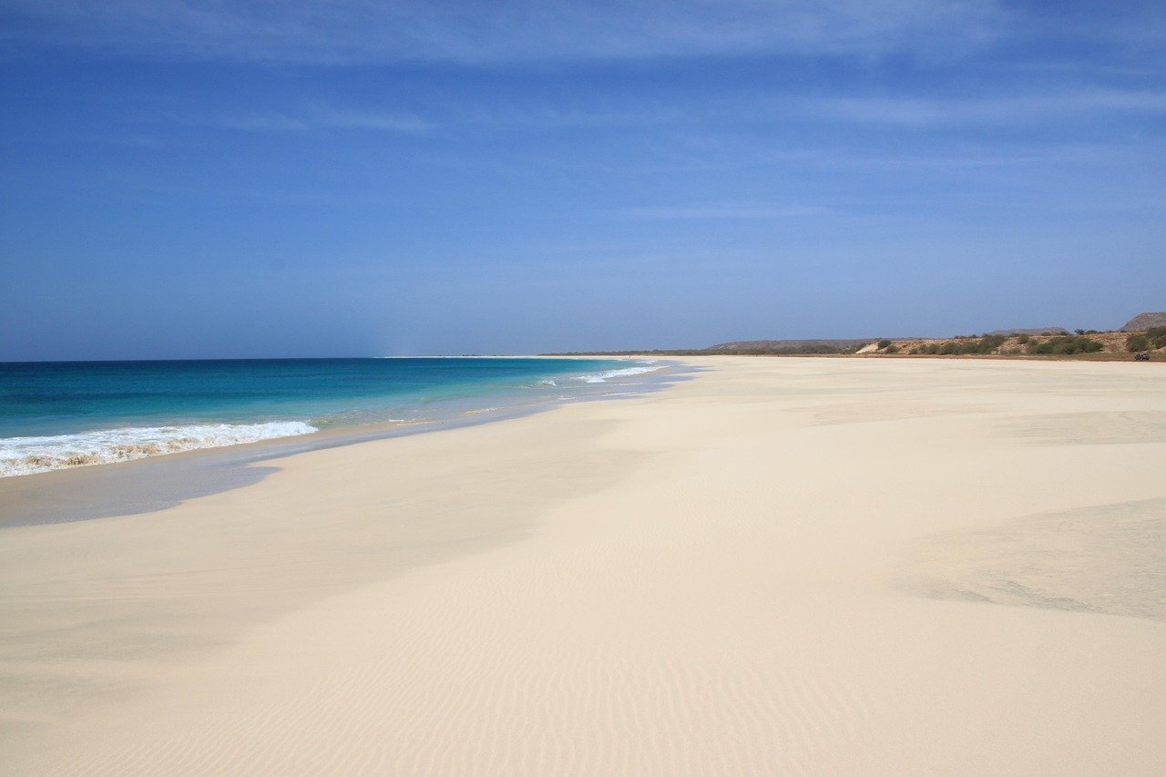 Boa Vista, Cap-Vert, vacances, nature, paysage, île du Cap-Vert, Afrique de l'Ouest, Atlantique Nord, plage, solitude, sable, isolé, panoramique, plage de rêve, Cap-Vert, Cap-Vert, Cap-Vert, Cap-Vert, Cap-Vert