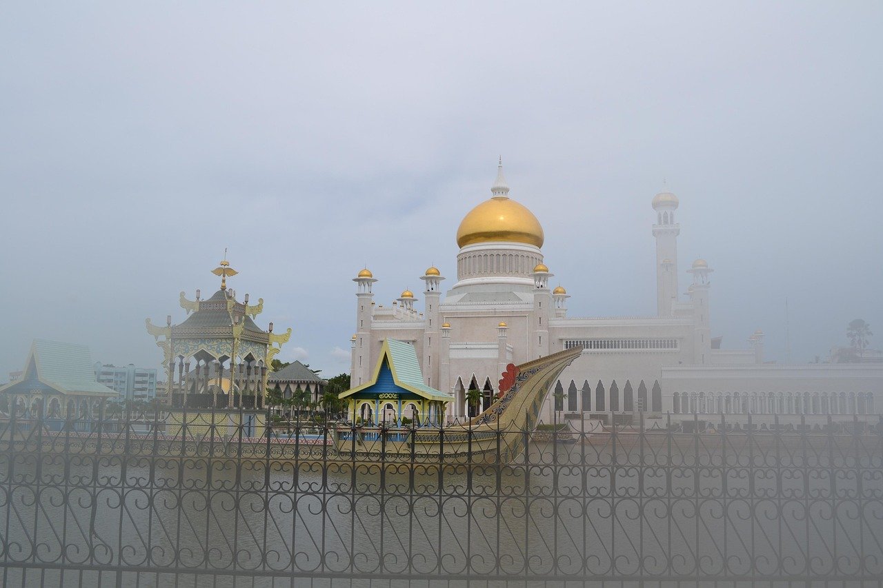 cami, altın, brunei, bandar seri begawan, sultan omar ali saifuddien camii, mimari, mavi cami, cami, brunei, brunei, brunei, brunei, brunei