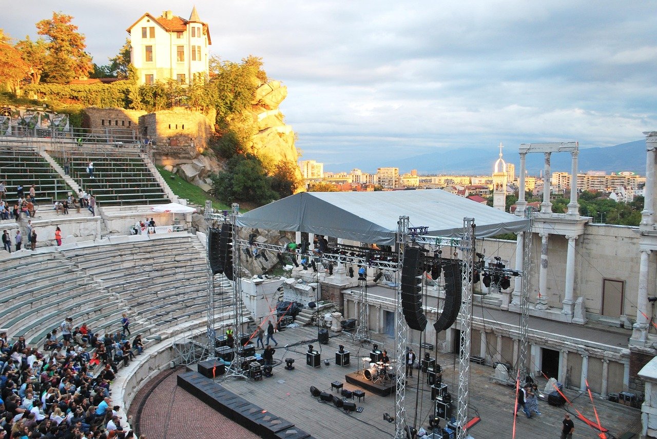 plovdiv, antique, théâtre, vieille ville, pierres, concert, spectacle, avant, préparation, bulgarie, europe, romain, amphithéâtre, théâtre, archéologie, philippopolis, concert gris, théâtre gris, plovdiv, plovdiv, plovdiv, plovdiv, plovdiv