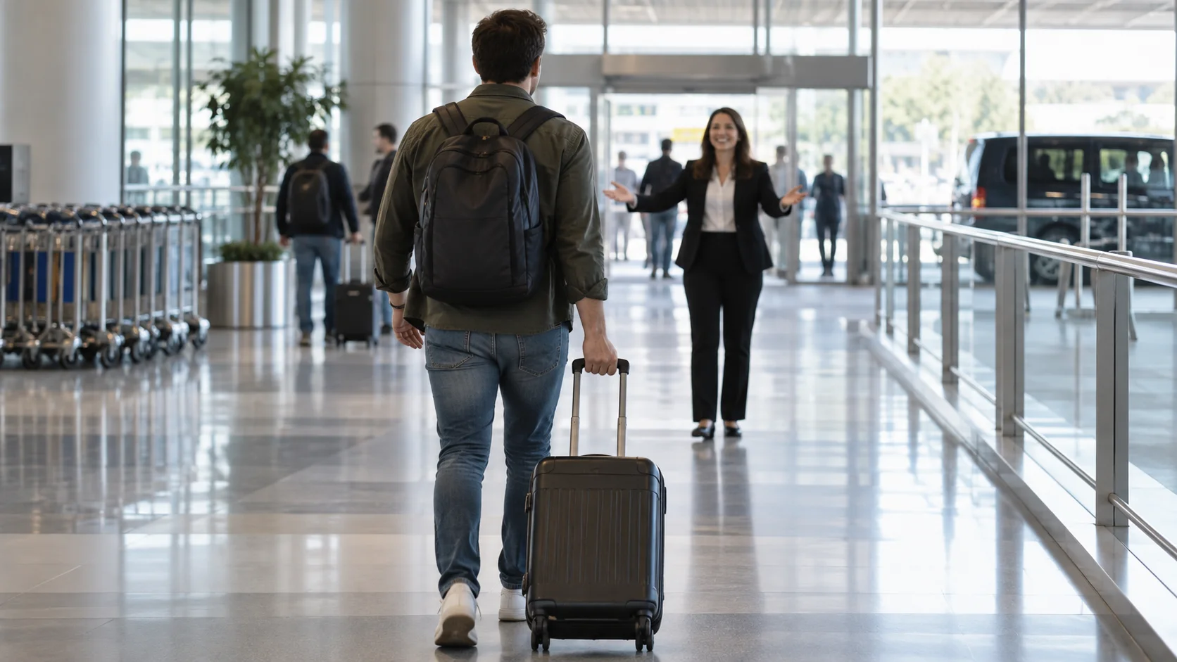 Vom Flughafen zum Hotel, zum Büro und für Gästefahrten